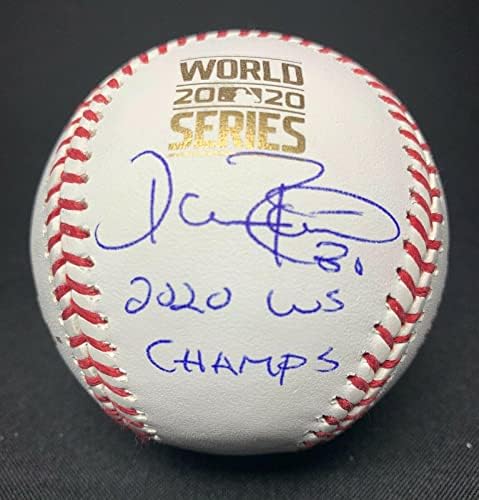 Dave Roberts Aláírt 2020 MLB World Series Baseball PSA 9A15331 w/Felirat - Dedikált Baseball