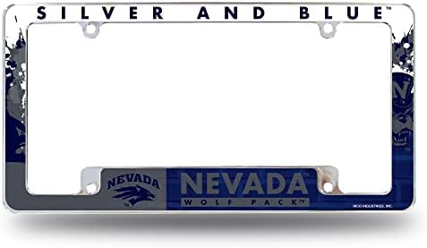 Rico Iparágak NCAA Nevada-Reno Farkas Falka Elsődleges 12 x 6 Chrome Egész Autóipari Rendszámtábla Keret Autó/Teherautó/SUV