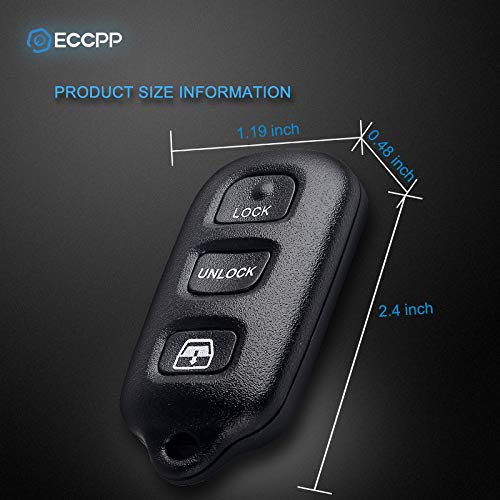 ECCPP Csere alkalmas Kulcsnélküli Bejegyzés Távoli kulcstartó Toyota Avalon/ 4Runner/ Sequoia HYQ12BAN (Csomag 1)
