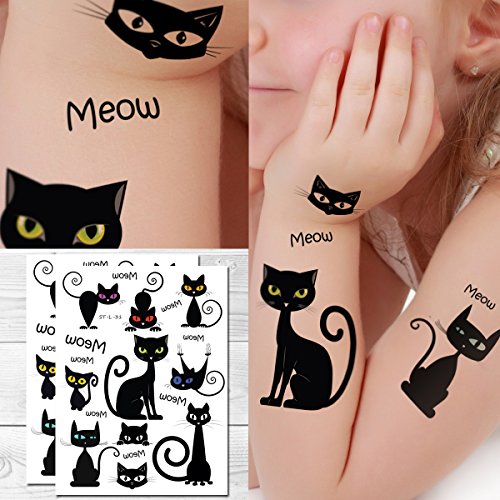 Supperb® Ideiglenes Tetoválás - Fekete Aranyos Macskák (2)