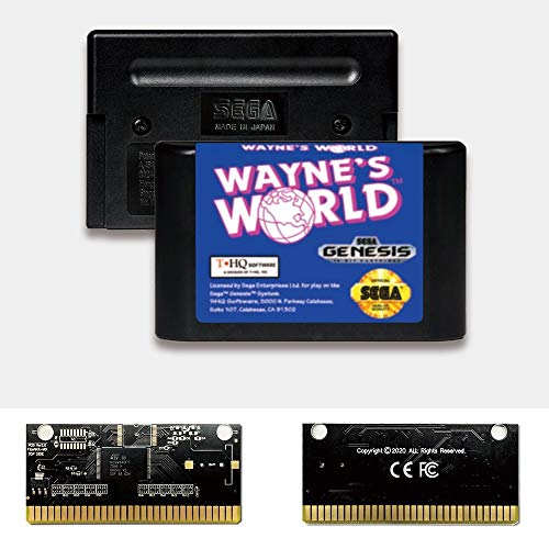 Aditi Wayne Világa - USA Címke Flashkit MD Electroless Arany PCB Kártya Sega Genesis Megadrive videojáték-Konzol (Régió-Mentes)