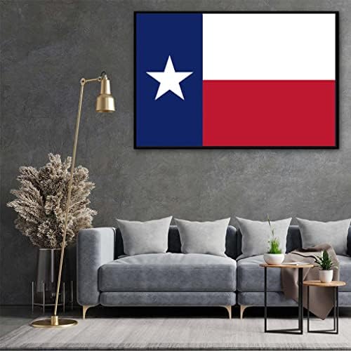 Texas Zászló Vászon Wall Art Print, Texas Alkotás, Texas Poszter