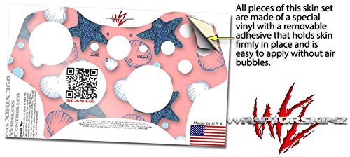 WraptorSkinz Matrica Stílusú Bőr kompatibilis az XBOX 360 Vezeték nélküli Kontroller - tengeri csillagot, Tengeri Kagyló, Rózsaszín (VEZÉRLŐ