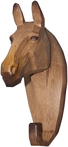 Kényelmes Óra Élővilág Gyűjtemény Ló Fejét rétegben Horog, ruhaszárító, Állat Dekoratív Fali Fogas, Barna, 7 hüvelykes Polyresin
