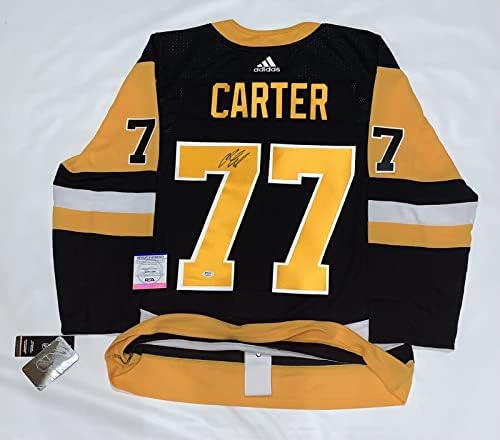 Jeff Carter Aláírt Adidas Climalite Pittsburgh Penguins Jersey Psa Coa - Dedikált NHL-Mezek