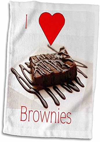 3D Rose Nyomtatási Szeretem a Brownie-t, Csokoládé Szirup TWL_204815_1 Törölközőt, 15 x 22