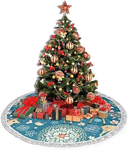 Szarvas karácsonyfa Szoknya, karácsonyfa Szoknya Szőnyeg Tassel a Nyaralás, Esküvő Dekoráció 48