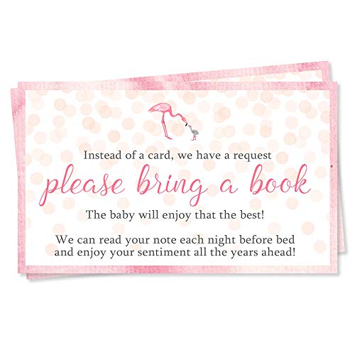 Hozz Egy Könyvet Kártyák Flamingo Baba Zuhany Baba Első Könyv Akvarell Konfetti Megszórjuk nézzük Flamingle Könyvtár Kérésére Emlék Ajándék