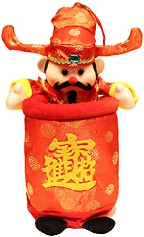 SOIMISS Gazdagság Istene Szobor Isten a Szerencse Feng Shui Mini Dekor Szemetes Tollat, Ceruzát pohártartó Kínai újévi Ajándék Vörös