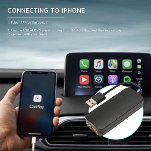 Vezetékes Carplay Dongle USB Port Android Dongle Android Autók, Támogatja a hangvezérlés, GPS, Online Zene, Stb.