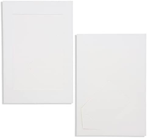 Juvale 50 Csomag Fehér Papír Képkeretek 4x6 Lapkák, Karton Fotó az Állványokon, DIY, Tantermi Kézműves