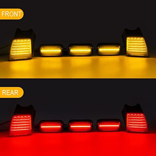 K + F Auto Füstölt Lencse, Sárga/Piros LED Fülke Tetőn Helyzetjelző Lámpák Cseréje a H'ummer H2 (2003-2009) Fülke tetején, Lámpák