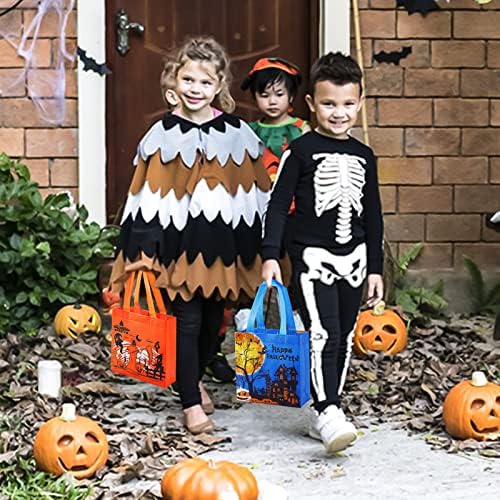 YANGTE 16Pcs Halloween Táskák Csokit vagy Csalunk Tote Ajándék Táskák Kezeli a Gyerekek Halloween Candy Komámasszony Táskák