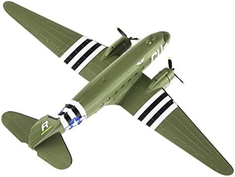 HANGHANG 1/100 C-47-Es szállító Repülőgép Gép Fém Repülőgép Modell Katonai Repülőgép Modell Fröccsöntött Repülő Modell Gyűjtemény vagy