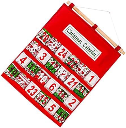 PATKAW Karácsonyi visszaszámlálás naptári tároló zsák nyomtatott adventi naptár lóg a táska tároló táska dekoráció