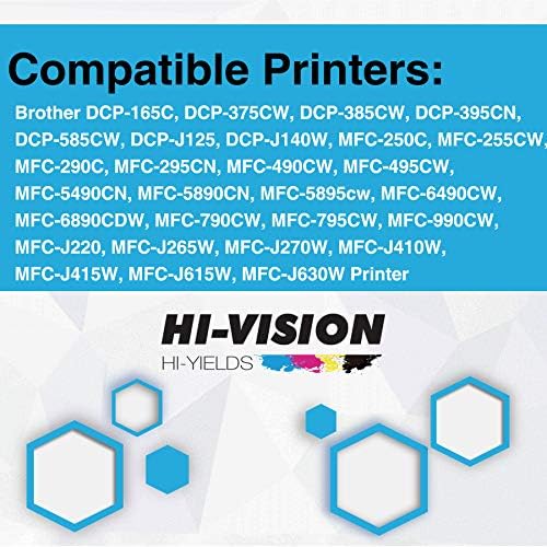 HI-VISION HI-HOZAMOK ® - Kompatibilis LC-65 LC65 Tintapatron Cseréje (4 Fekete, 2 Cián, 2 Sárga, 2 Magenta, 10-es Csomag)