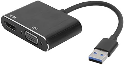 Heayzoki USB3.0 VGAHDMI Adapter,HDMI-VGA Adapter Átalakító Erő Átalakító Kijelző Terjeszkedés Dock Számítógép Tartozékok,Könnyű,