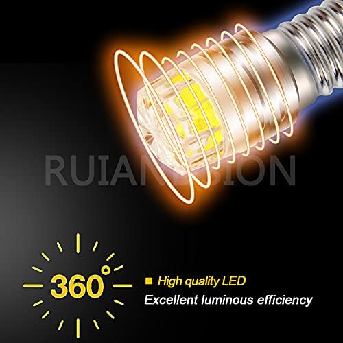 Ruiandsion 2db E10 Bázis LED Frissítés Izzó Fehér 6V COB 2W Csere Elemlámpa Zseblámpa LED átalakító Készlet