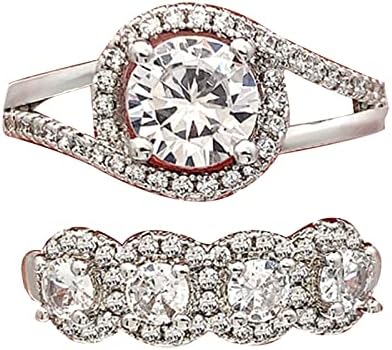 Gyűrű Lady Egyszerű Eljegyzési Lakoma Női Kombináció Gyűrű Geometriai Alakzat Teljes Gyémánt Gyűrű Macska Megfelelő Gyűrűk