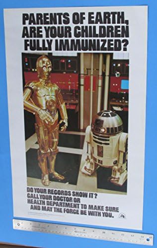 Immunizálás Poszter 1979-Es Évjárat Star Wars C-3PO R2-D2 Eredeti