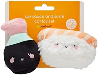 Pearhead Sushi & szójaszósz Macska Játékok, 2, Plüss Interaktív gumicsontot, Kisállat Tulajdonosa Biztos Macskamenta Játékok,