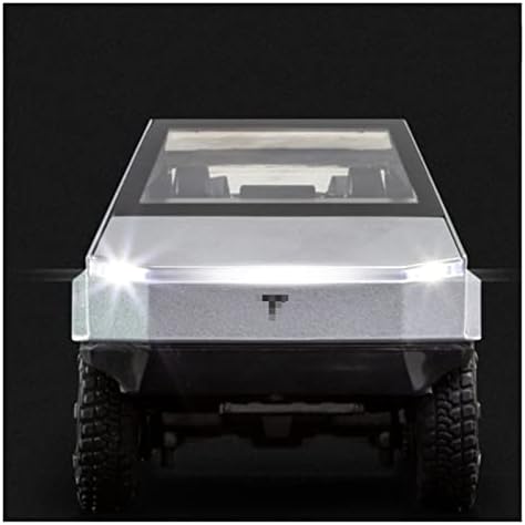 Méretarányos Autó Modell Tesla Cybertruck Alufelni Csajozós Autó Modell Diecasts Fém Autó Modell 1/24 Aránya (Színe : Ezüstös)