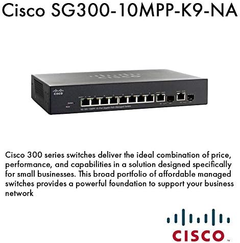 Cisco 10-Port Gigabit PoE Sikerült Kapcsoló (SG300-10MPP-K9-NA)