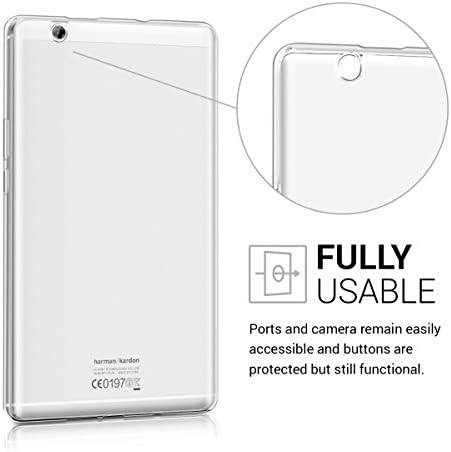 kwmobile Esetben Kompatibilis a Huawei MediaPad M3 8.4 Esetben - Puha TPU Vissza Védő Fedelet a Tablet - Átlátszó