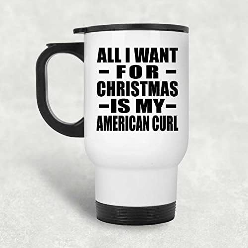 Designsify Karácsonyra Az American Curl, Fehér Bögre 14oz Rozsdamentes Acél Szigetelt Dobon, Ajándékok Születésnapi Évforduló, Karácsony