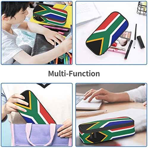 Dél-Afrika Zászló Tolltartó, Nagy Kapacitás, Toll Tok,Nagy Tároló Toll, Táska Tartós, 3 Rekesz