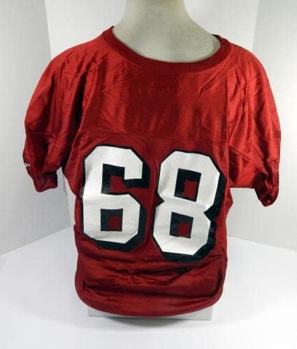2002-ben a San Francisco 49ers 68 Játék Kiadott Piros Gyakorlat Jersey-3XL DP47015 - Aláíratlan NFL Játék Használt Mezek