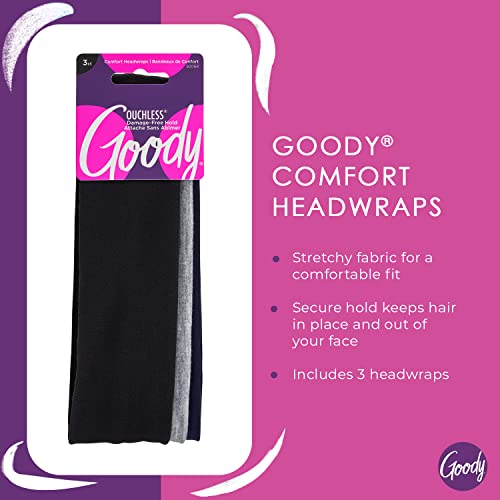 Goody Ouchless Kényelem Headwraps - 3 Szám(Csomag 1), Válogatott - Készült Szövet, amely Puha, Erős, a Kényelmes Illeszkedést - Minden hajtípusra