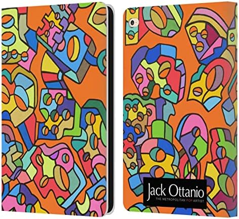 Fejét az Esetben Minták Hivatalosan Engedélyezett Jack Ottanio Hat Krolls Művészeti Bőr Könyv Tárca burkolata Kompatibilis Apple iPad 2
