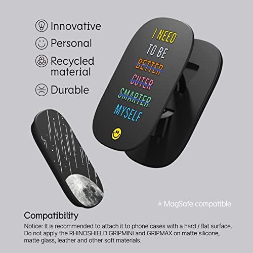 RhinoShield GRIPMAX Tiszta Ügy Bundle for [iPhone Pro 13] Kompatibilis MagSafe - Grip, állvánnyal, Önarckép tartó Telefonok Esetekben,
