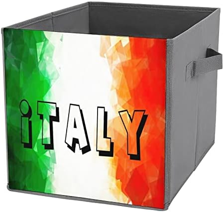 Évjárat Olaszország Zászló Nagy Kockákra Tárolók Összecsukható Vászon Tároló Doboz, Szekrény Szervezők a Polcok
