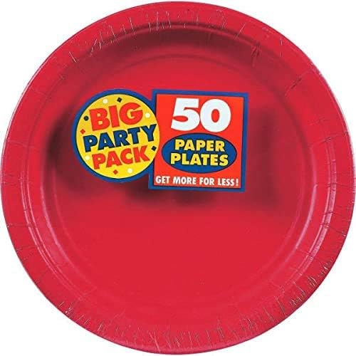 Apple Red Nagy Party Pack Körben A Papír Tányér - 8 1/2, Ct 50