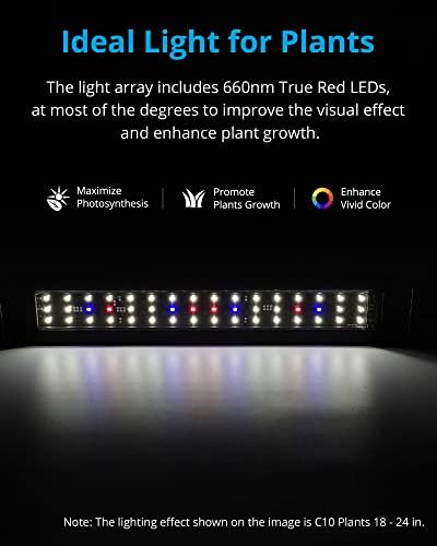 NICREW C10 Növények Édesvízi LED Akvárium Fény, Teljes Spektrumú akvárium Fény Időzítő LCD, Szín Hőmérséklet Állítható, 36-48-ben,