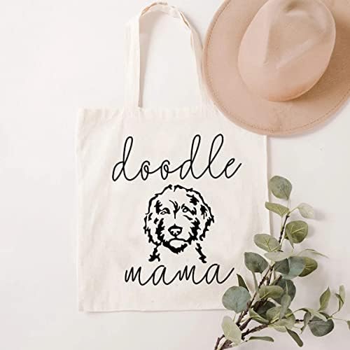 SAUIVD Doodle Mama Környezetbarát Aranyos Tote Bags Aranyos Kutya Szerető Ajándékokat, Újrahasznosítható Vászon Bevásárló szatyor