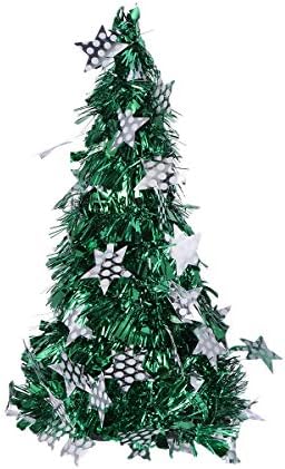 Abaodam Simulative karácsonyfa Alakú Dekoráció Kreatív DIY Mini Fa Modell Party Decor (Zöld Pentastar)