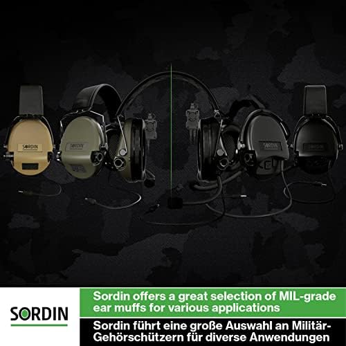 Sordin Supreme MIL AUX Aktív Fül Védők ARC - Sín Adapter Sisak - Bőr Band & Hab Készletek