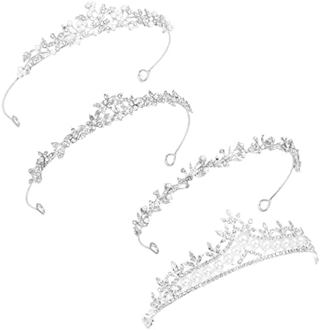 gofidin 4 Db Strassz Esküvői Fejpánt Princess Tiara Ajándék Headpieces lakodalom Strassz Kristály Nők, Lányok Korona Fejpánt