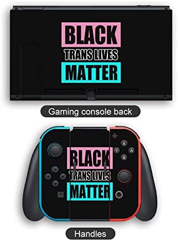 Fekete Trans Él Számít, Matricák Védőfólia Matrica Személyre szabott Teljes Wrap Matrica Kompatibilis a Nintendo Kapcsoló