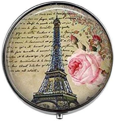A Szerelem Párizsi Eiffel-Torony - Romantikus Művészet, Fotó Tabletta Doboz Varázsa Tabletta Doboz - Üveg Candy Doboz