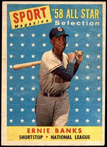 1958 Topps 482 All-Star Ernie Bankok Chicago Cubs (Baseball Kártya) EX Cubs