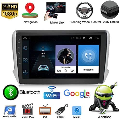 Android 9.1 Autó-Dash Videó With9inchesTouchScreen a Peugeot 2008 2014-2018 Autós Szórakoztató MultimediaRadio, WiFi/BT Internet