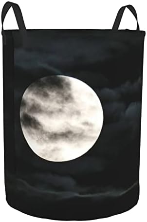 Hold Nyomtatott Szennyes Kosár Összecsukható Kerek Gátolják Tároló Vödör Napi Szükségleti Tároló Táska S/M, Két Méretben