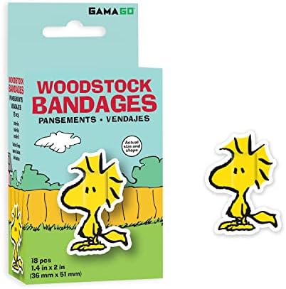 GAMAGO Mogyoró Woodstock Kötés Gyerekeknek & Kidults - Készlet 18 Egyedileg Csomagolva, Öntapadó Pólya Steril, Latex-Mentes,
