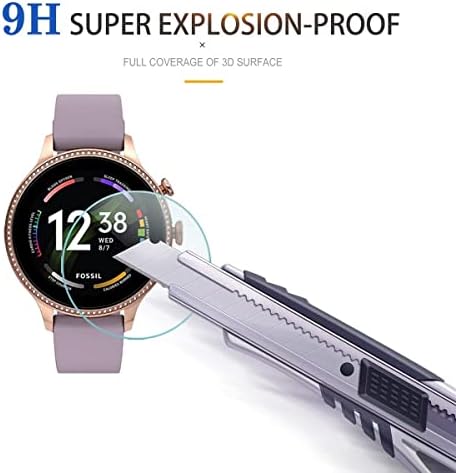 Suoman 4-Csomag Fosszilis Gen 6 42mm Nők képernyővédő fólia Edzett Üveg Fosszilis Gen 6 Nő Smartwatch [Anti-Semmiből] [2.5 D