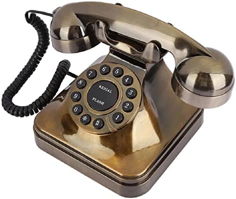 LEPSJGC Retro Antik Telefon Vintage Bronz Rögzített Tárcsázás a Telefon Klasszikus Vezetékes Vezetékes Telefon, Otthoni Iroda