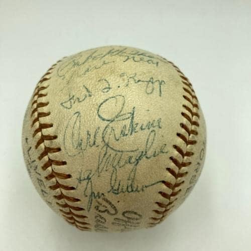 Jackie Robinson 1957 Brooklyn Dodgers Baseball Csapat Aláírt SZÖVETSÉG COA - Dedikált Baseball